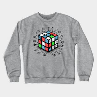 Rubik Cube Color Crewneck Sweatshirt